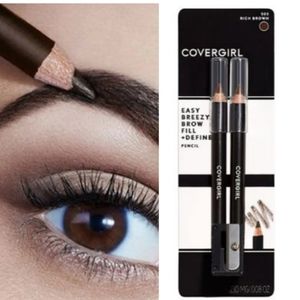 🆕️ 3 Pack Covergirl Easy Breezy Brow Fill + Define Pencils in 505 Rich Brown